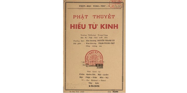 Phật Thuyết Hiếu Tử Kinh - Nguyễn Thanh Ất [PDF] | (NXB Quán Sứ 1939) 