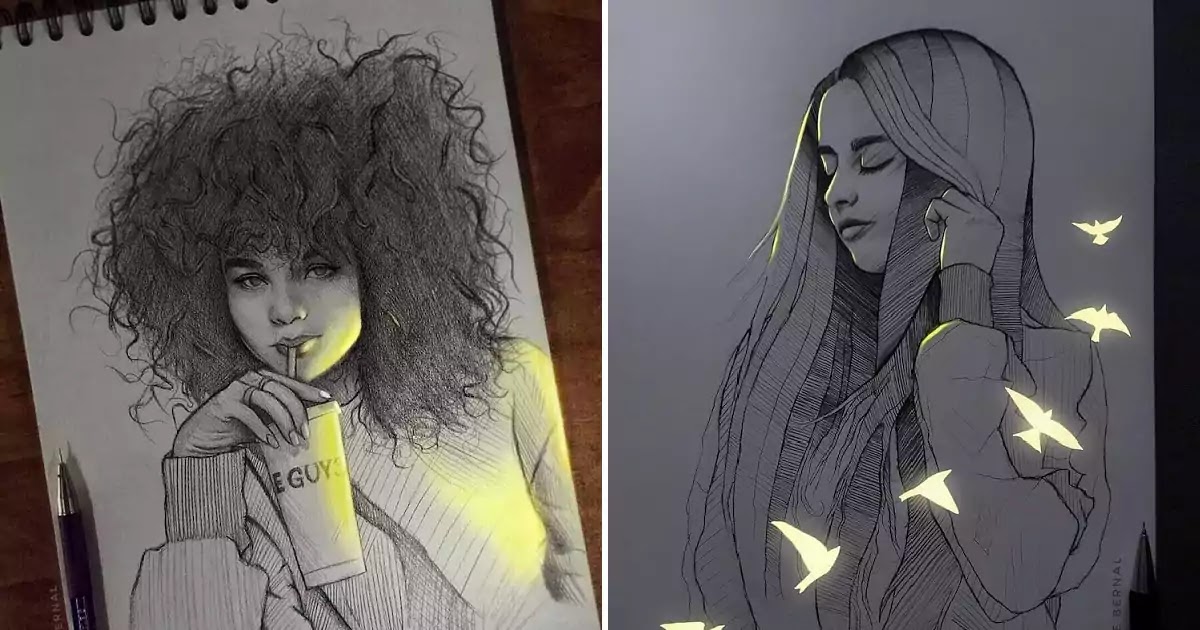 Stunning Pencil Sketches That 'Glow With Life'