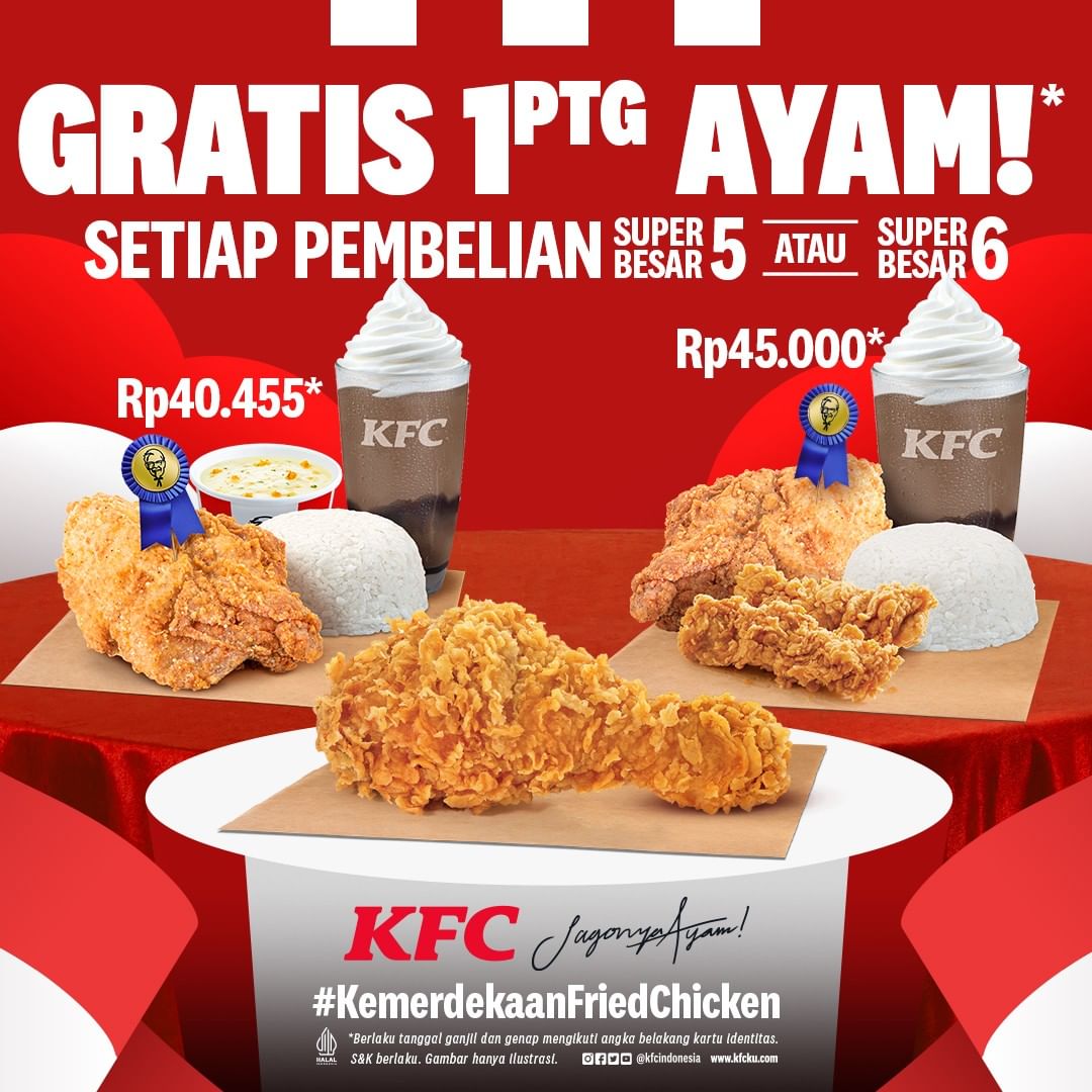 Promo KFC Modal KTP GRATIS AYAM GORENG