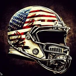 USA Patriotic Concept Football Helmet