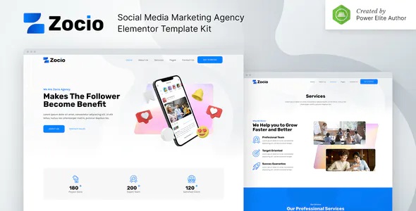 Best Social Media Marketing Agency Elementor Template Kit
