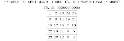 order 5 semi-magic torus type 15