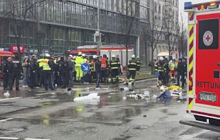 Several injured' after car driven into group of people in Munich