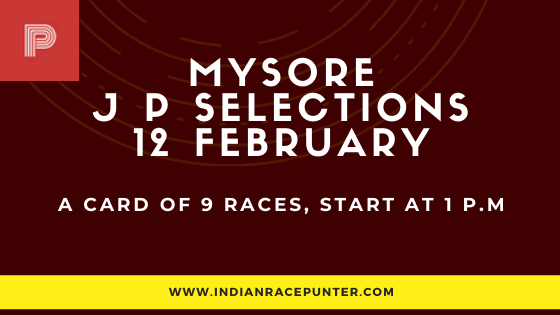 Mysore Jackpot Selections 12 February, Jackpot Selections by indianaracepunter, 