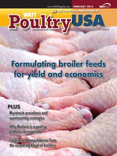 WATT Poultry USA - February 2015 | ISSN 1529-1677 | TRUE PDF | Mensile | Professionisti | Tecnologia | Distribuzione | Animali | Mangimi
WATT Poultry USA is a monthly magazine serving poultry professionals engaged in business ranging from the start of Production through Poultry Processing.
WATT Poultry USA brings you every month the latest news on poultry production, processing and marketing. Regular features include First News containing the latest news briefs in the industry, Publisher's Say commenting on today's business and communication, By the numbers reporting the current Economic Outlook, Poultry Prospective with the Economic Analysis and Product Review of the hottest products on the market.