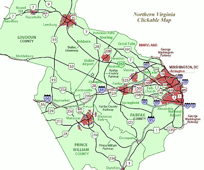 Northern Virginia map image