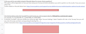There is a list of instructions to be completed with Qualtrics account data to be entered.