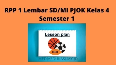 Download RPP 1 Lembar SD/MI PJOK Kelas 4 Semester 1