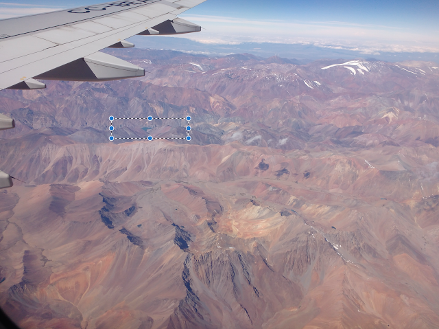 Embalse La Laguna desde el aire, región de Coquimbo, Chile