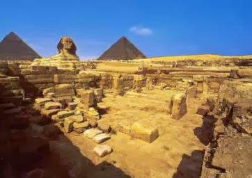 A view of the Old Kingdom Sphinx Temple