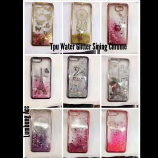 CASE TPU SILICON WATER GLITTER SHINING CHROME TERBARU 