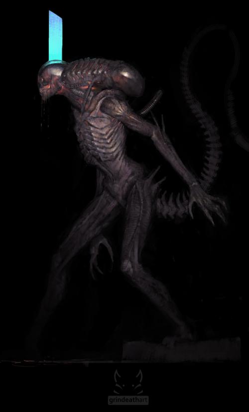 Oleg Bulakh deviantart artstation arte ilustrações ficção fantasia sombria terror criaturas aliens xenomorfos