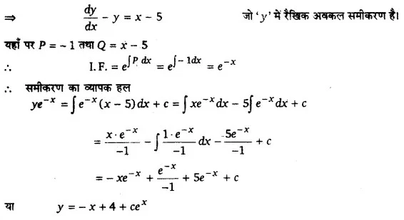 Solutions Class 12 गणित-II Chapter-9 (अवकल समीकरण)