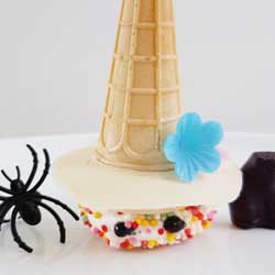 how to make witches hat no cook halloween food DIY tutorial