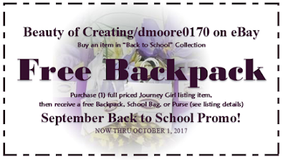 free Back to School backpack, book bag, or purse