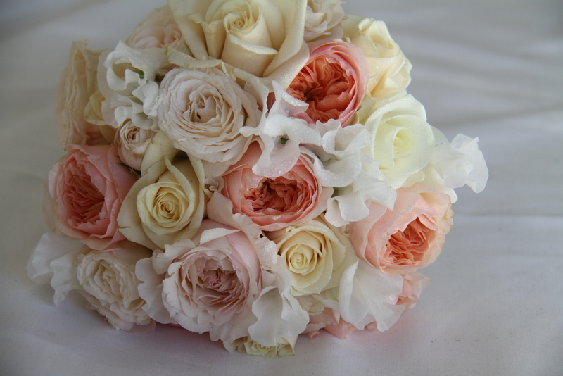 Peaches Cream Gorgeous Early Summer Wedding Bouquet