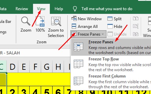 Cara Mengunci Baris dan Kolom di Excel dengan Mudah