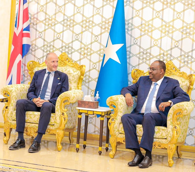 The President of Puntland State meets the British Ambassador to Somalia