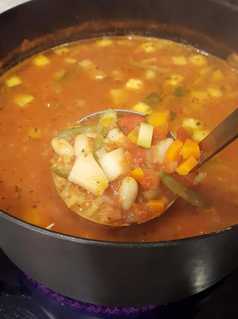 A Pot of Minestrone Soup
