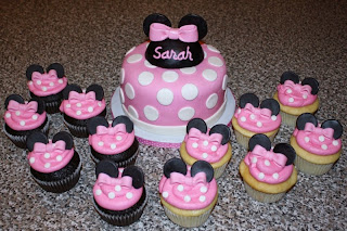 Cupcakes Minnie Mouse, parte 1