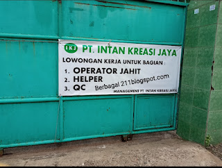 Lowongan Kerja PT Intan Kreasi Jaya