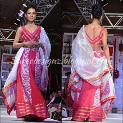 fashion week half sari pictures  