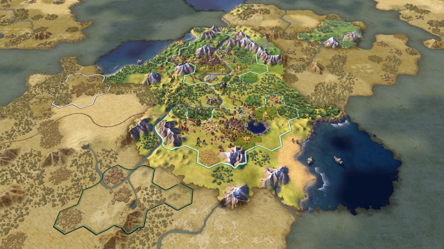 Civilisation video game map