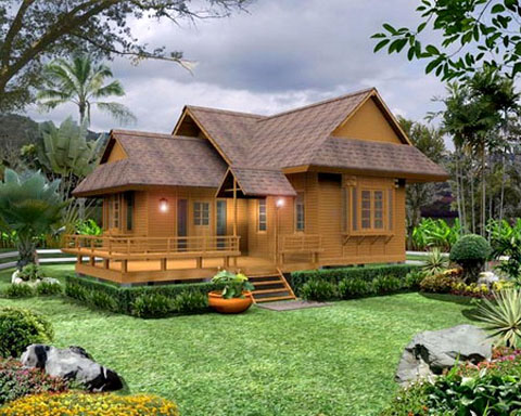 Rumah Kayu Minimalis