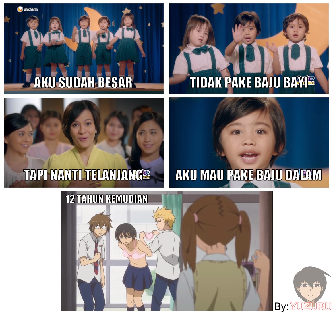Gambar Meme Anime Galau Medsos Kini