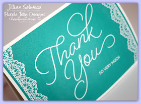 Bermuda Bay cardstock, white embossing powder, Sale-A-Bration