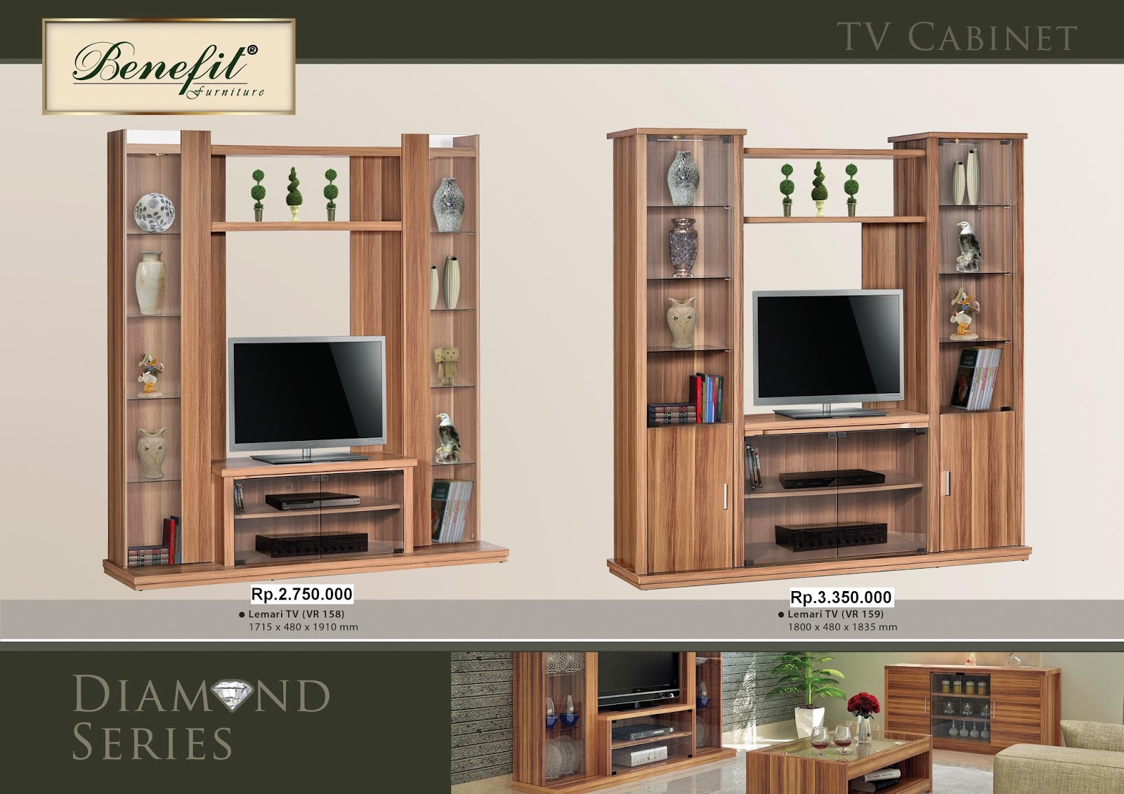 FURNITURE MURAH ONLINE CIANJUR RAK  TV BENEFIT SERIES