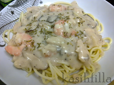 The Kasihs: Resepi Spaghetti Carbonara dan kuah asam