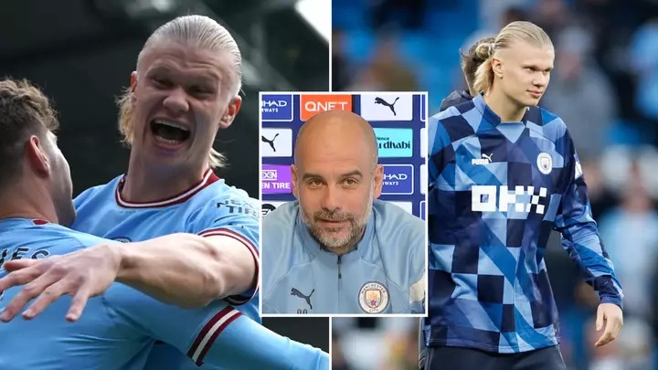 "Pep Guardiola Reveals Reason for Erling Haaland's Half-Time Substitution in Latest Match"