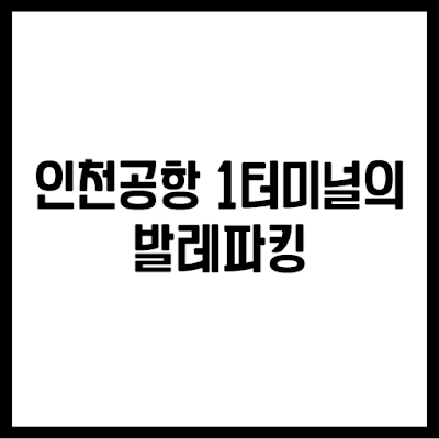 인천공항 1터미널의 발레파킹