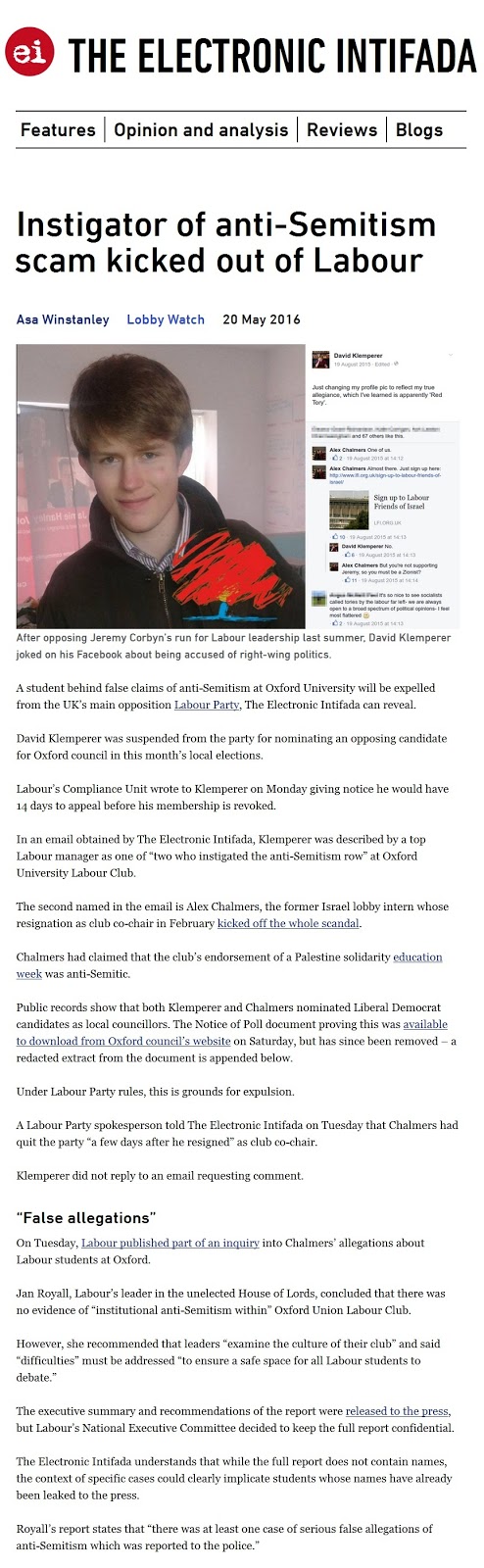 Instigator of anti-semitism scam kicked out of Labour