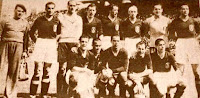 Selección  de ESPAÑA - Temporada 1944-45 - Cucarella (masajista), Germán, Martorell, Asensi, Ipiña, Pedrito, Ignacio Eizaguirre, Aparicio; Epi, Herrerita, Zarra, César y Gainza - ESPAÑA 4 (Zarra 2, Herrerita y César) PORTUGAL 2 (Peyroteo 2) - 06/05/1945 - Partido amistoso - La Coruña, estadio de Riazor - Alineación: Ignacio Eizaguirre; Pedrito, Aparicio; Asensi, Germán, Ipiña; Epi, Herrerita, Zarra, César y Gaínza