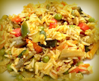 Arroz con verduras al curry