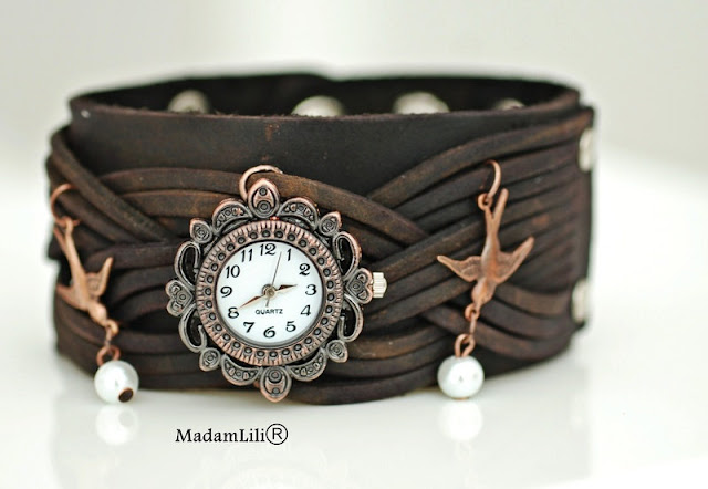 Leather Bracelet Watch1