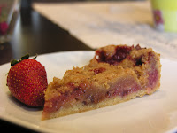 Tarta de manzana con arándanos y pasas