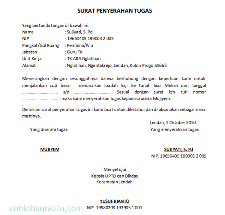 Contoh Surat Penanguhan Pergi Haji