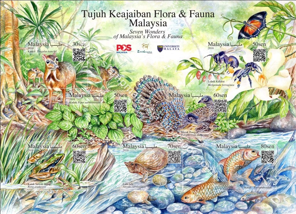 Malaysia Stamp Blog: Mint Stamp 7 Wonders Flora Fauna ...