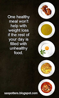 One healthy meal won't help with weight loss if the rest of your day is filled with unhealthy food.