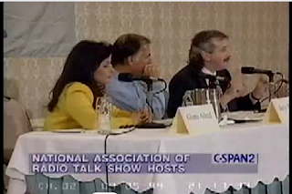 Jerry Brown sitting next to Gloria on CSPAN panel in 94