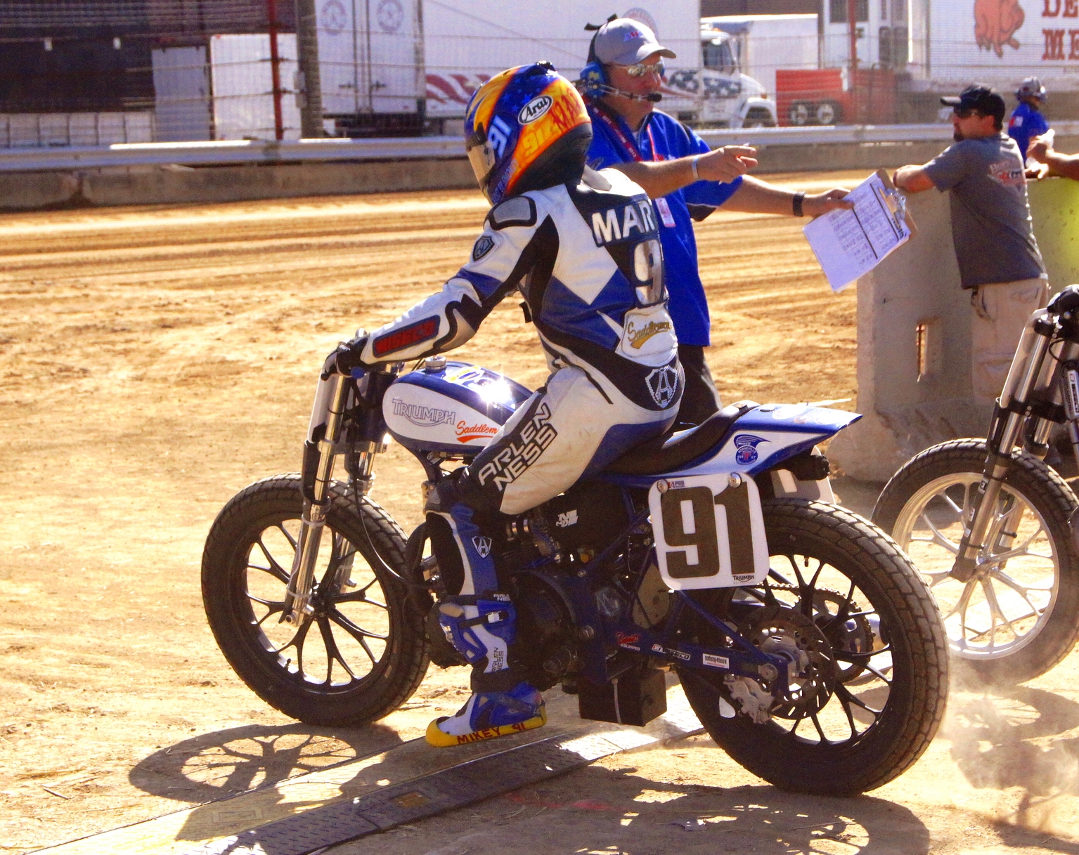 Stus Shots R Us  AMA Flat Track  Mikey Martin  91 Bonneville