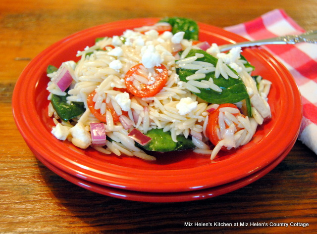 Orzo Spinach Salad With Honey Lemon Dressing at Miz Helen's Country Cottage