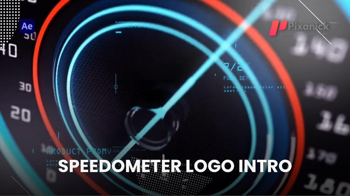 Speedometer Logo After Effects Template