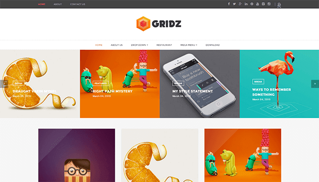 Share Theme Bản Quyền - Gridz Responsive Blogger chuẩn seo