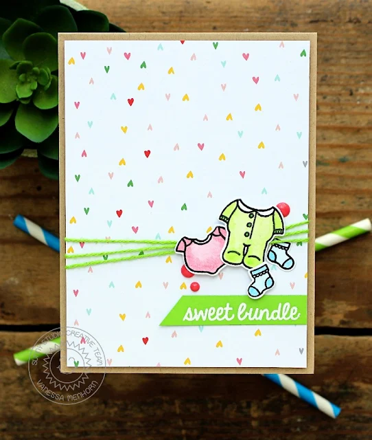 Sunny Studio Stamps: Baby Bear Sweet Bundle Card by Vanessa Menhorn.