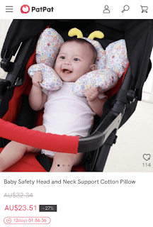ベビーカー用 赤ちゃんの頭、首サポートクッション