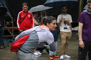 Campeonato de lanzamiento de chapela en las fiestas de Retuerto